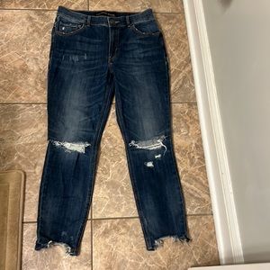 Express ankle legging high-rise size 4 short freyed hem jeans